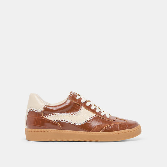 NOTICE STITCH SNEAKERS COGNAC CROCO EMBOSSED LEATHER
 – Dolce Vita | Dolce Vita Popular