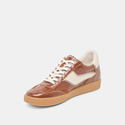 NOTICE STITCH SNEAKERS COGNAC CROCO EMBOSSED LEATHER
 – Dolce Vita | Dolce Vita Popular