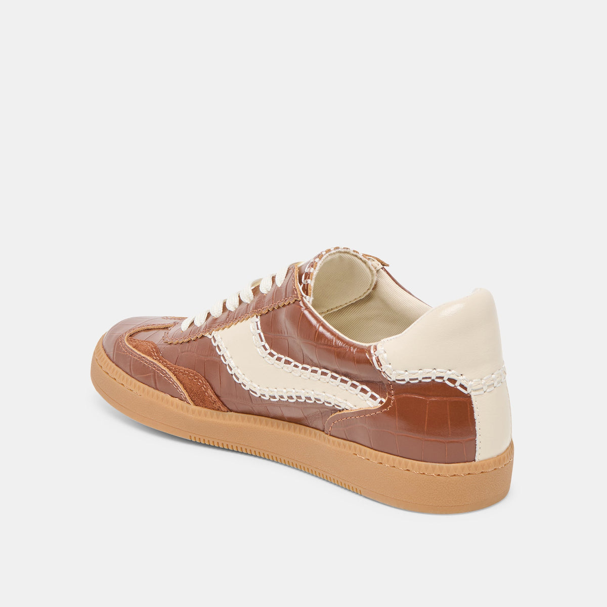NOTICE STITCH SNEAKERS COGNAC CROCO EMBOSSED LEATHER
 – Dolce Vita | Dolce Vita Popular
