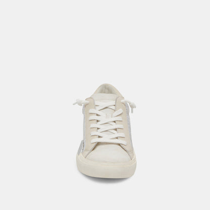 Zina Sneakers Chrome Distressed Leather | Chrome Leather Sneakers
 – Dolce Vita | Dolce Vita Sale