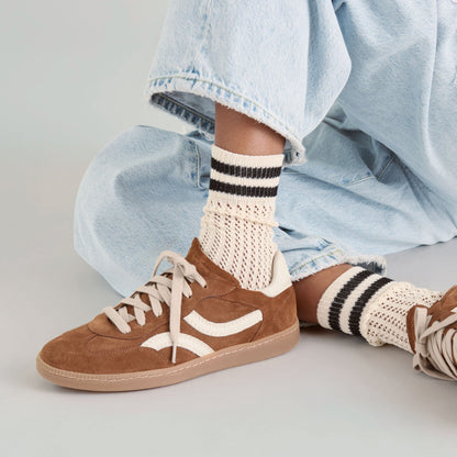 Rebel Pecan Suede Sneakers | Dolce Vita Best Seller