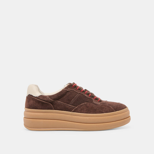 Naomy H2O Waterproof Dk Brown Suede Sneakers | Dolce Vita Featured
