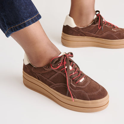 Naomy H2O Waterproof Dk Brown Suede Sneakers | Dolce Vita Featured