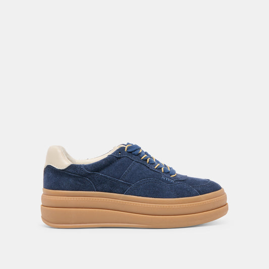 Naomy H2O Waterproof Navy Suede Sneakers | Dolce Vita Featured