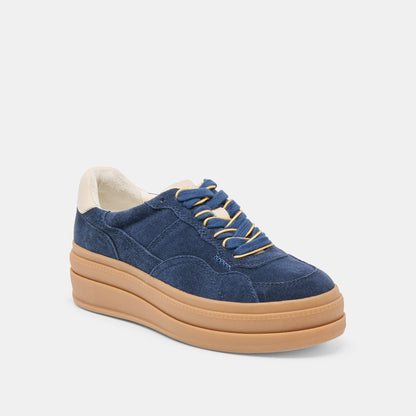 Naomy H2O Waterproof Navy Suede Sneakers | Dolce Vita Featured