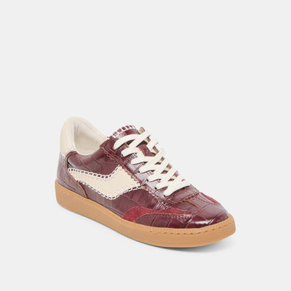 NOTICE STITCH SNEAKERS OXBLOOD CROCO EMBOSSED LEATHER
 – Dolce Vita | Dolce Vita Hot Sale