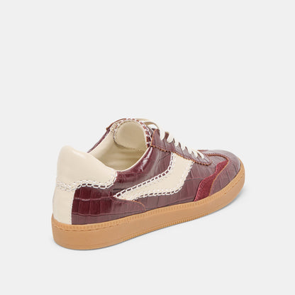 NOTICE STITCH SNEAKERS OXBLOOD CROCO EMBOSSED LEATHER
 – Dolce Vita | Dolce Vita Hot Sale