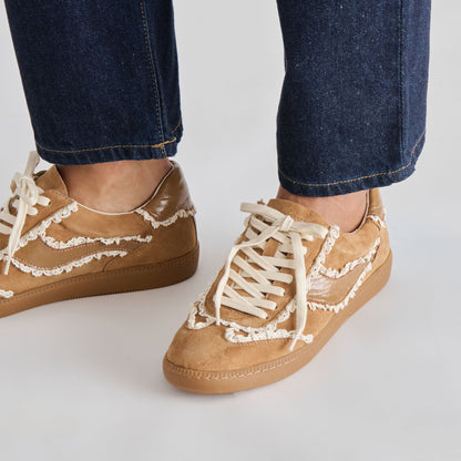 Notice Lace Lt Brown Suede Sneakers | Dolce Vita Great Value