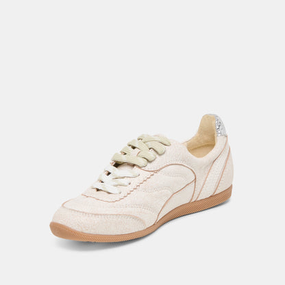 Laini Off White Crackled Leather Sneakers | Dolce Vita Everyday