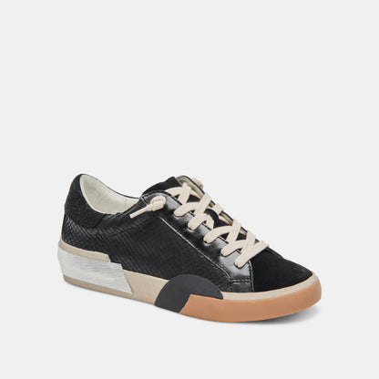 Zina Sneakers Onyx Embossed Leather | Women's Sneakers
 – Dolce Vita | Dolce Vita Best Price