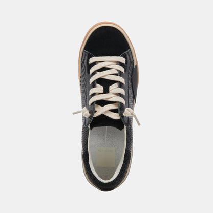 Zina Sneakers Onyx Embossed Leather | Women's Sneakers
 – Dolce Vita | Dolce Vita Best Price