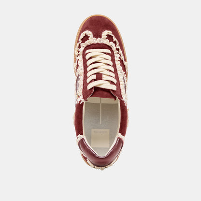 Notice Lace Oxblood Suede Sneakers | Dolce Vita Customer Favorite