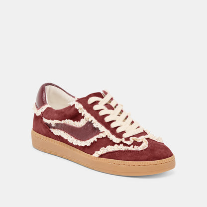 Notice Lace Oxblood Suede Sneakers | Dolce Vita Customer Favorite