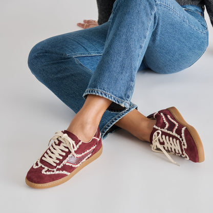 Notice Lace Oxblood Suede Sneakers | Dolce Vita Customer Favorite