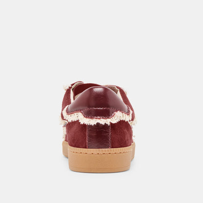 Notice Lace Oxblood Suede Sneakers | Dolce Vita Customer Favorite