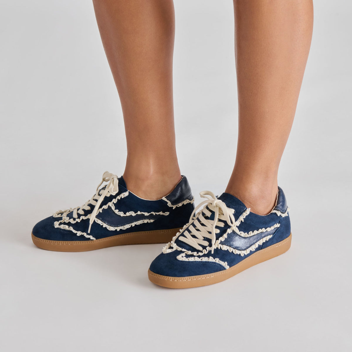 Notice Lace Navy Suede Sneakers | Dolce Vita Trending