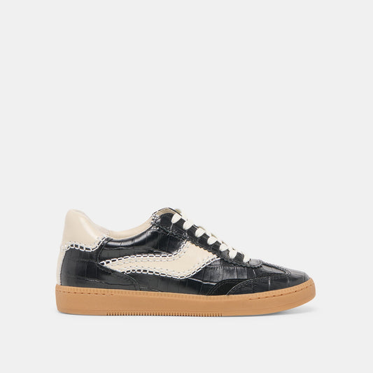 NOTICE STITCH SNEAKERS NOIR CROCO EMBOSSED LEATHER
 – Dolce Vita | Dolce Vita Exclusive