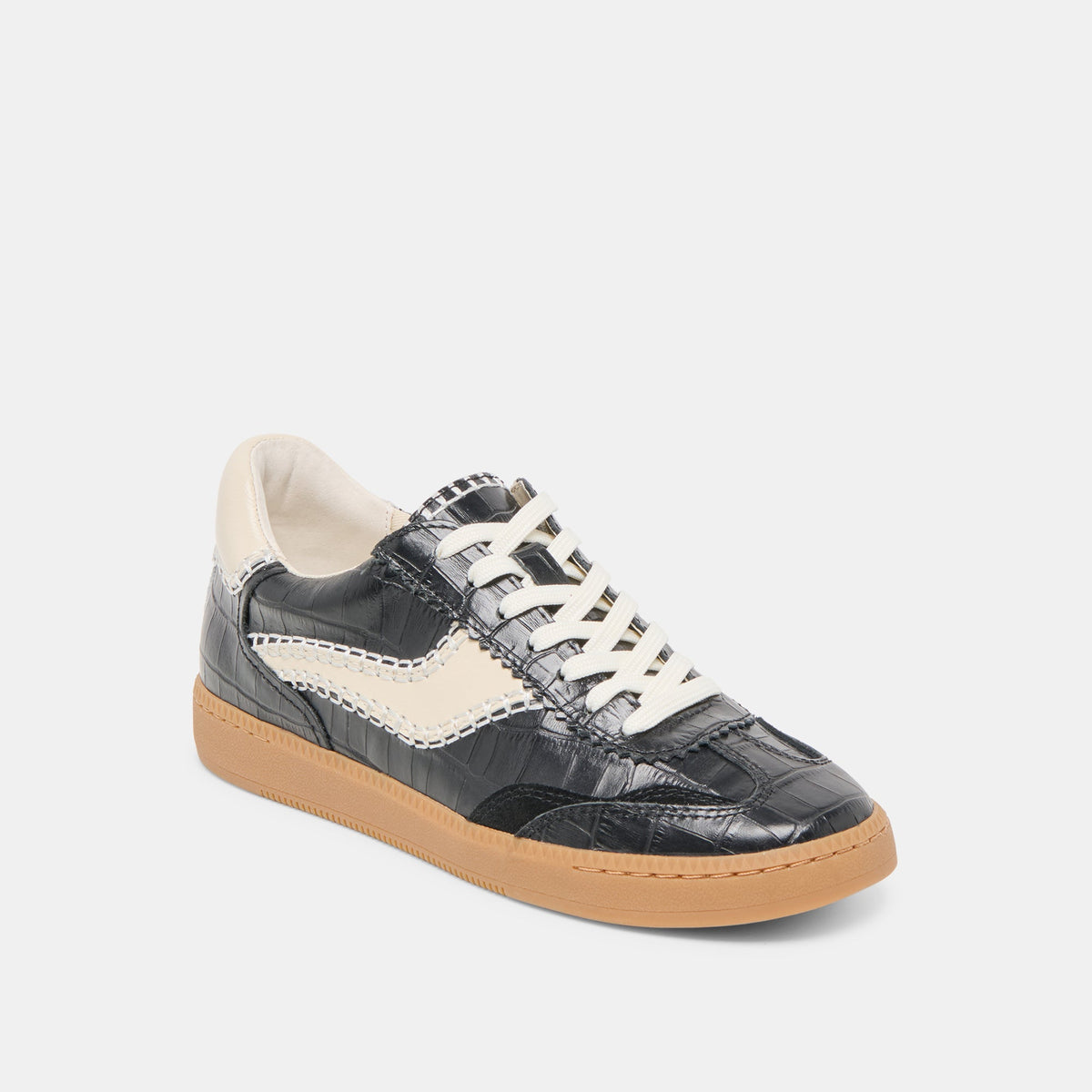 NOTICE STITCH SNEAKERS NOIR CROCO EMBOSSED LEATHER
 – Dolce Vita | Dolce Vita Exclusive