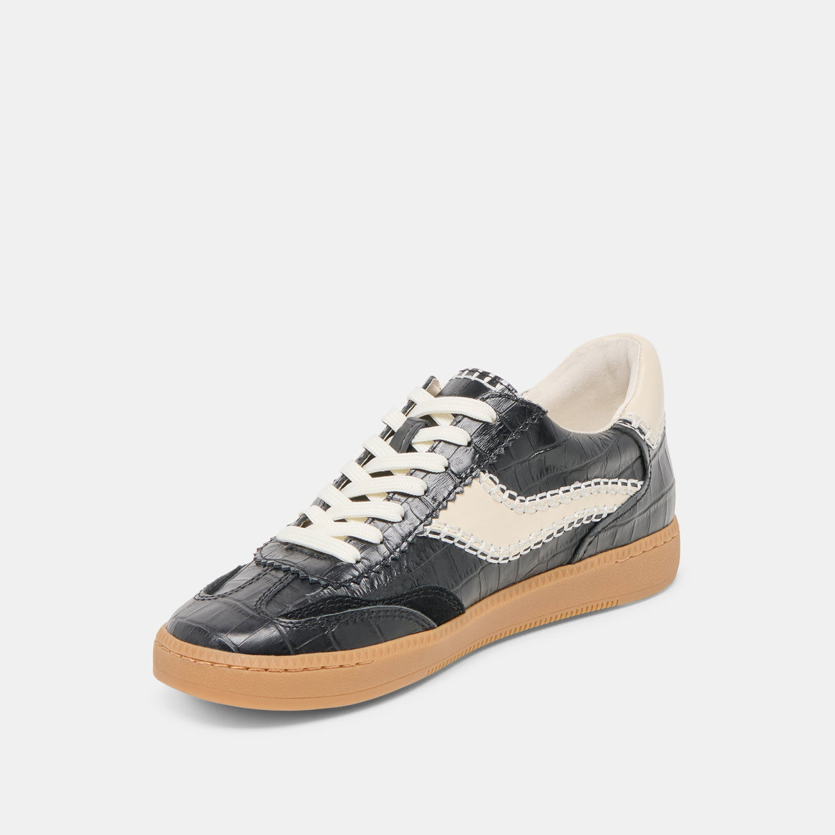 NOTICE STITCH SNEAKERS NOIR CROCO EMBOSSED LEATHER
 – Dolce Vita | Dolce Vita Exclusive