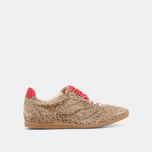 Laini Tan Leopard Printed Suede Sneakers | Dolce Vita Everyday