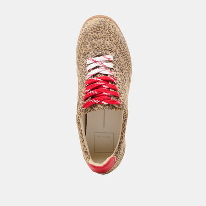 Laini Tan Leopard Printed Suede Sneakers | Dolce Vita Everyday