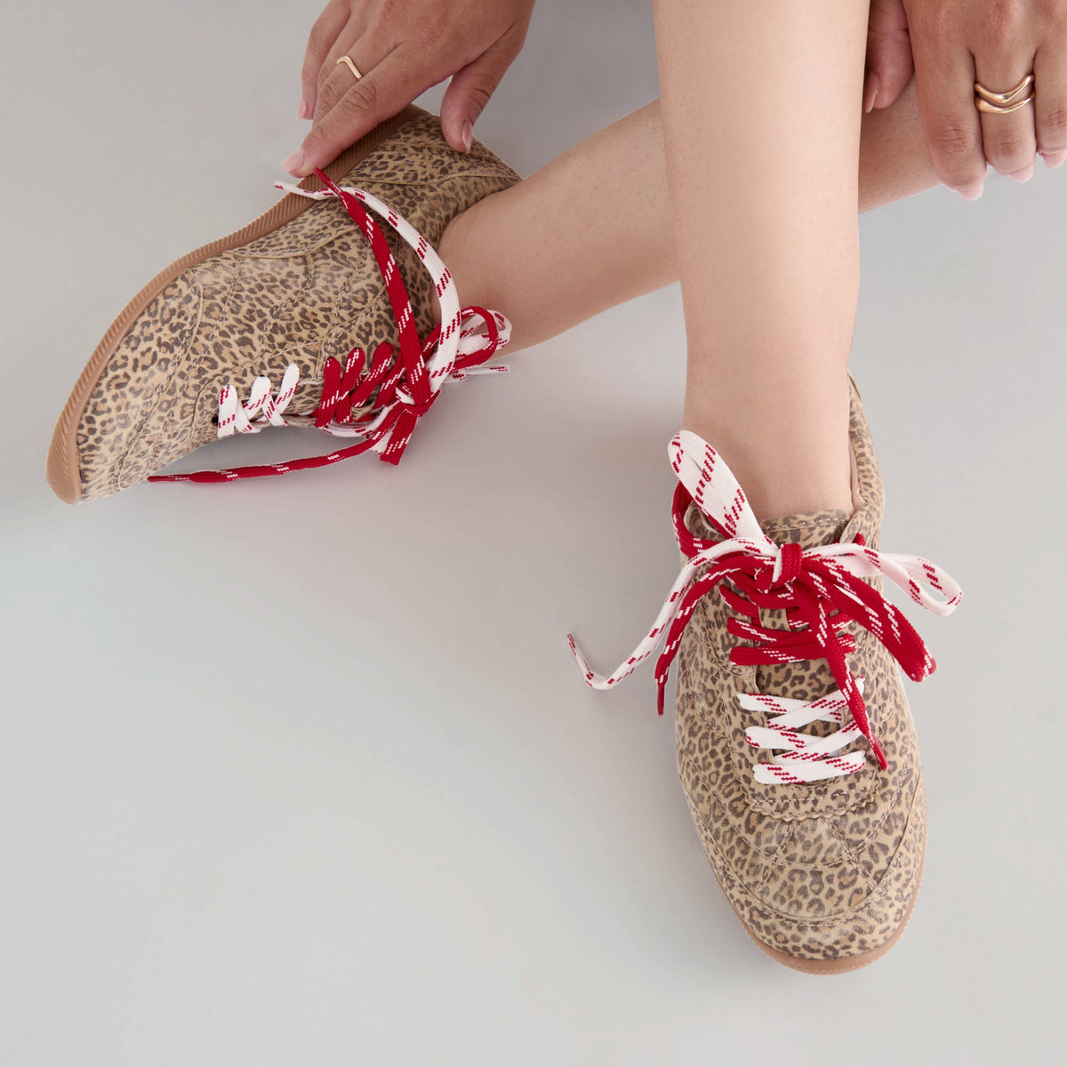Laini Tan Leopard Printed Suede Sneakers | Dolce Vita Everyday