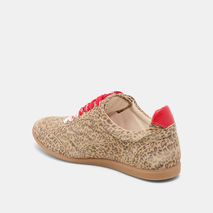 Laini Tan Leopard Printed Suede Sneakers | Dolce Vita Everyday
