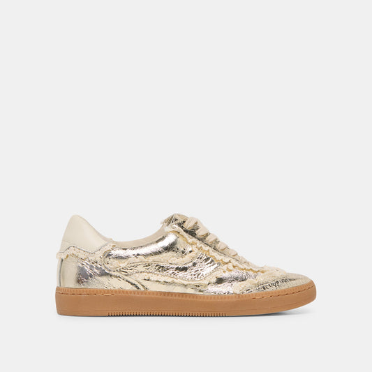 Notice Lace Platinum Distressed Leather Sneakers | Dolce Vita Sale