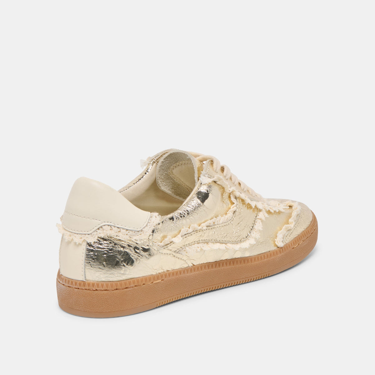 Notice Lace Platinum Distressed Leather Sneakers | Dolce Vita Sale
