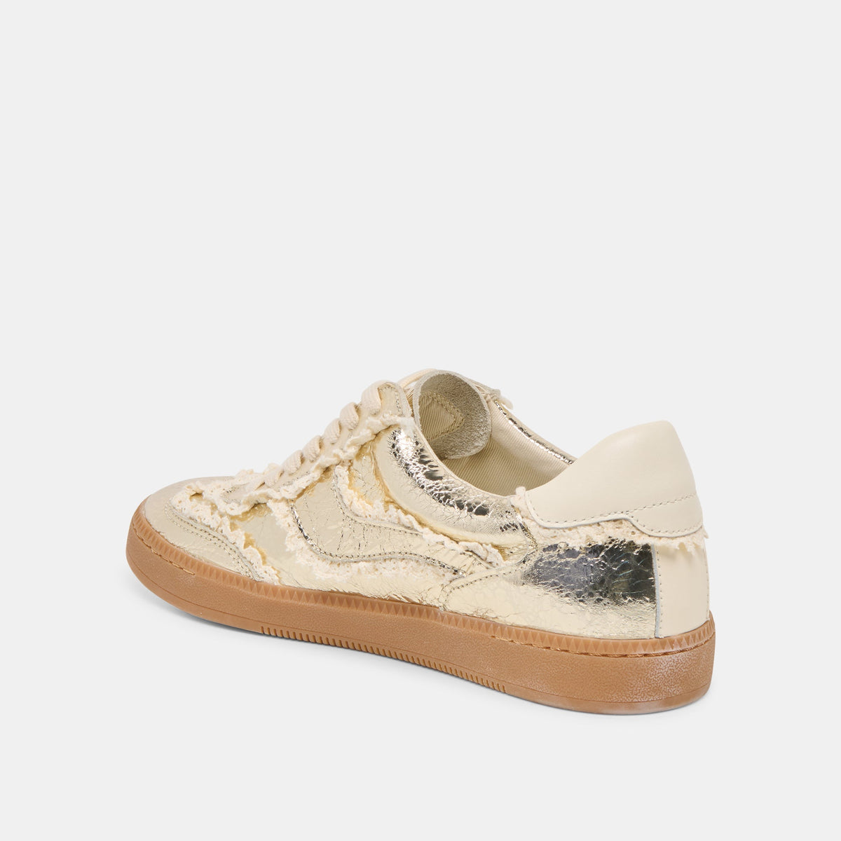 Notice Lace Platinum Distressed Leather Sneakers | Dolce Vita Sale
