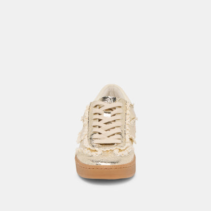 Notice Lace Platinum Distressed Leather Sneakers | Dolce Vita Sale