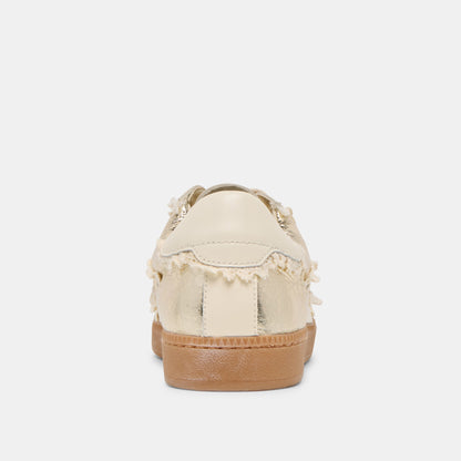 Notice Lace Platinum Distressed Leather Sneakers | Dolce Vita Sale