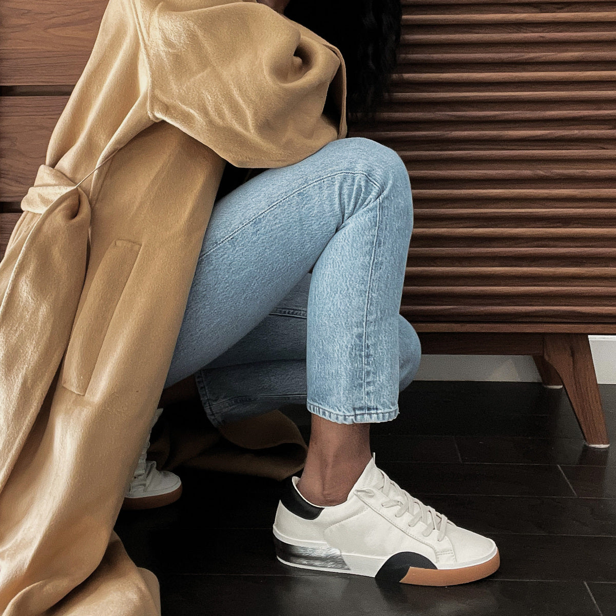 ZINA SNEAKERS WHITE BLACK LEATHER
 – Dolce Vita | Dolce Vita Smart Buy