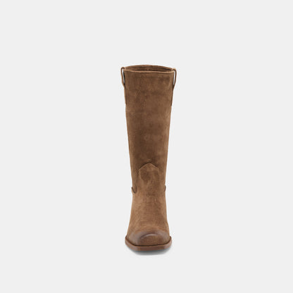 Romie Chocolate Suede Boots | Dolce Vita Latest