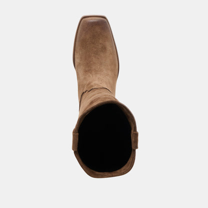 Romie Chocolate Suede Boots | Dolce Vita Latest