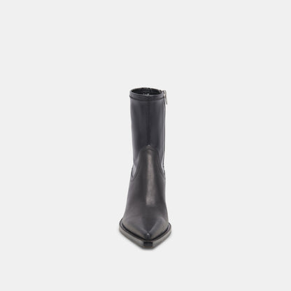 Rutger Boots Black Leather | Women's Black Leather Mid-Ankle Boots
 – Dolce Vita | Dolce Vita Trending