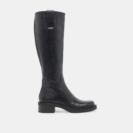 Glory H2O Waterproof Black Leather Wide Calf Boots | Dolce Vita Popular