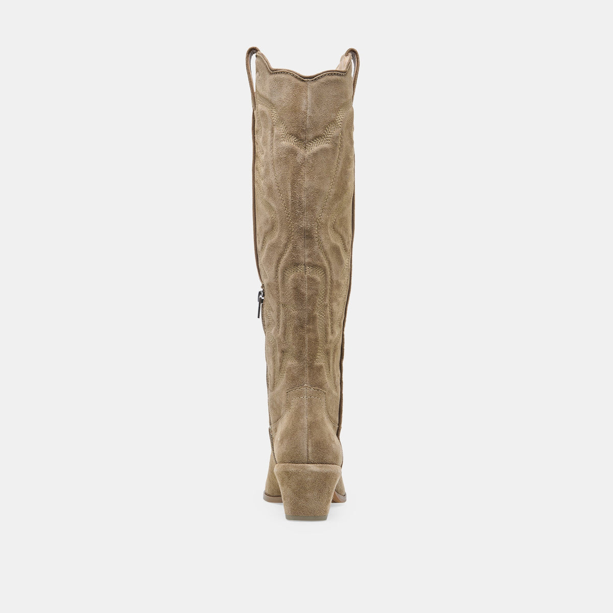 LUNI Taupe Suede Knee-High Pointed Toe Western Boots | Dolce Vita Top Pick