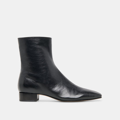 Tarine Black Leather Booties | Dolce Vita Great Value