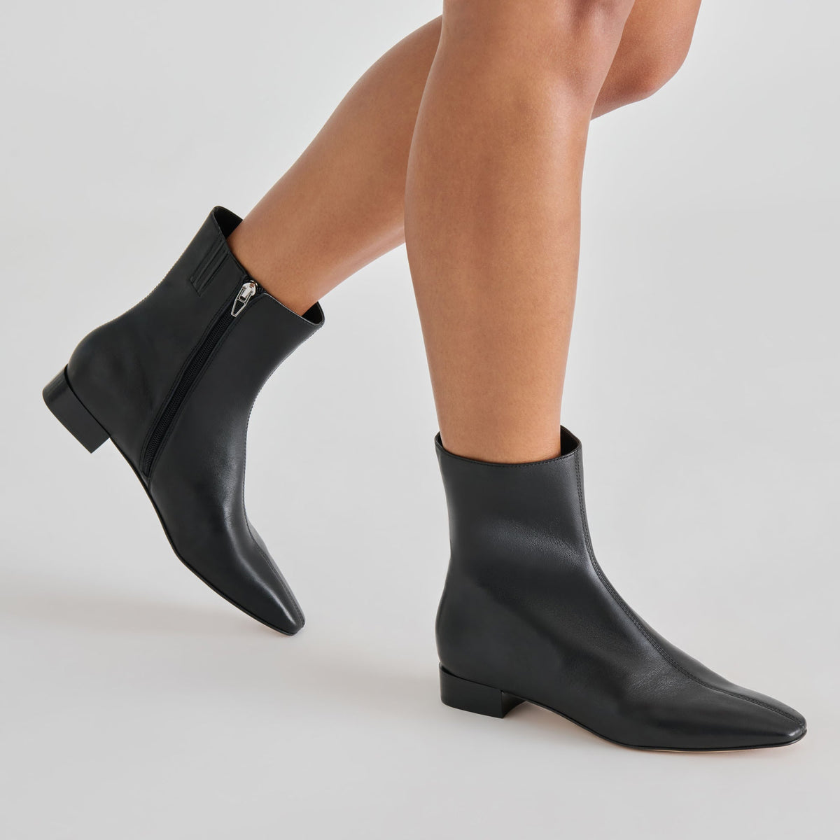 Tarine Black Leather Booties | Dolce Vita Great Value