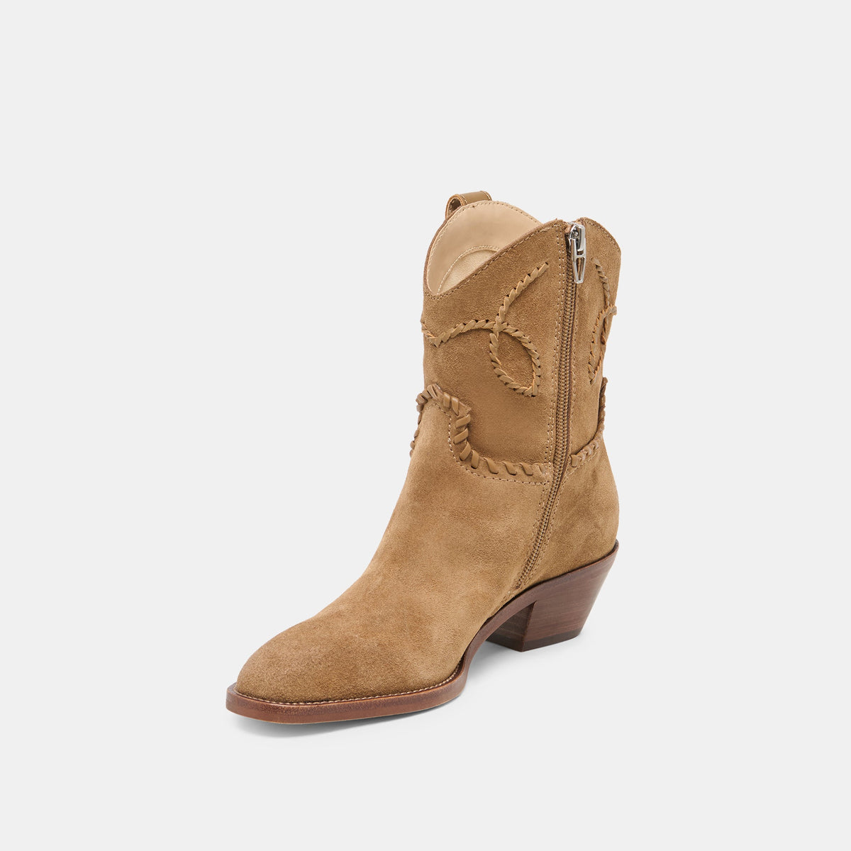 RUDO Lt Brown Suede Western Pointed-Toe Ankle Boots | Dolce Vita Smart Buy