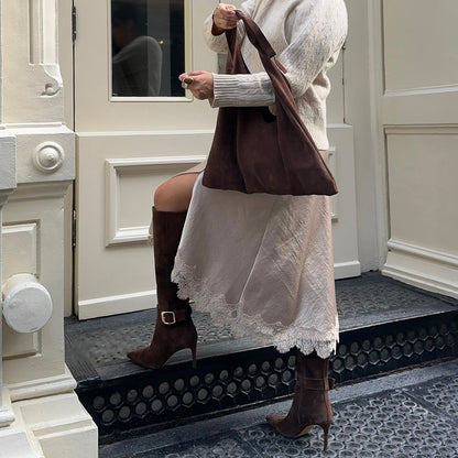 KINZY BOOTS DK BROWN SUEDE
 – Dolce Vita | Dolce Vita Trending