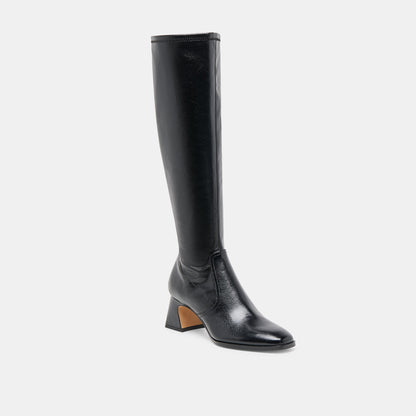 Alivia Black Leather Boots | Dolce Vita Quality