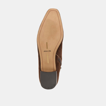 Tarine Dk Brown Nubuck Booties | Dolce Vita Latest