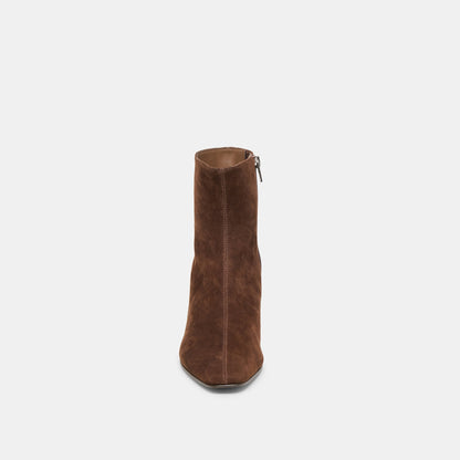 Tarine Dk Brown Nubuck Booties | Dolce Vita Latest