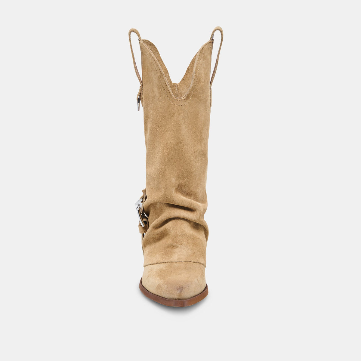 ROGUE Camel Suede Mid-Calf Western Slouch Boots | Dolce Vita Exclusive