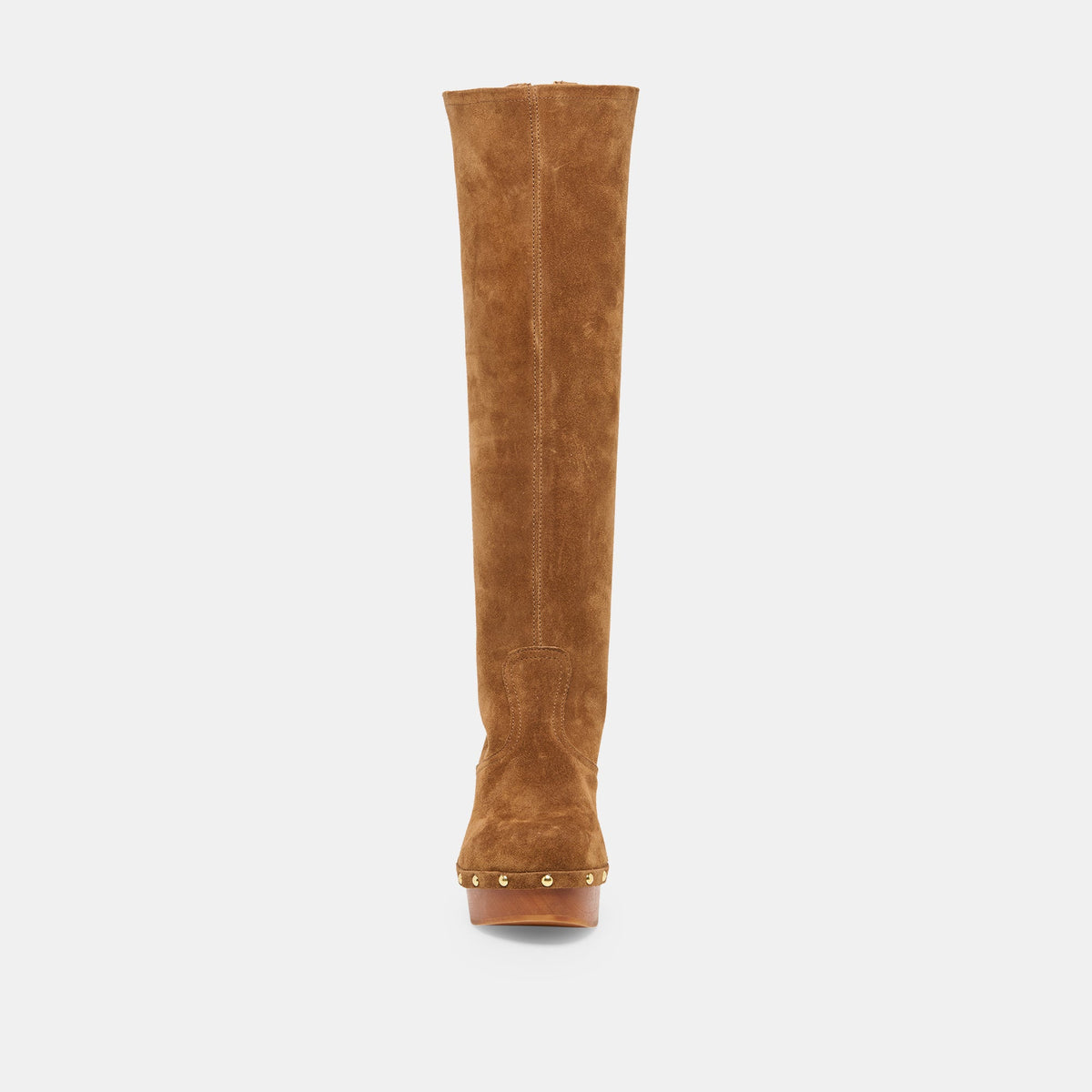JENNY Chestnut Suede Knee-High Platform Wood Sole Boots | Dolce Vita Customer Favorite