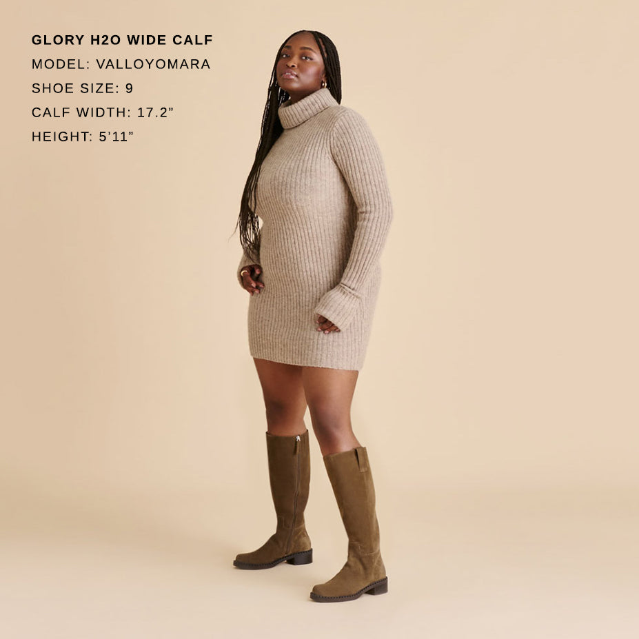 Glory H2O Waterproof Olive Suede Wide Calf Boots | Dolce Vita Essential
