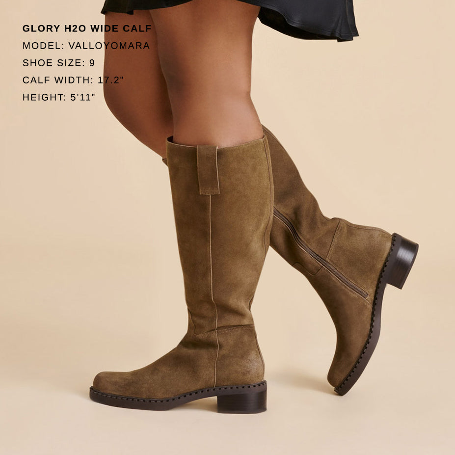Glory H2O Waterproof Olive Suede Wide Calf Boots | Dolce Vita Essential
