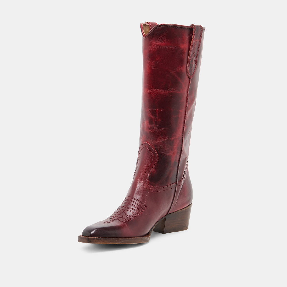 VIGLA Garnet Leather Pointed-Toe Western Boots | Dolce Vita Top Pick